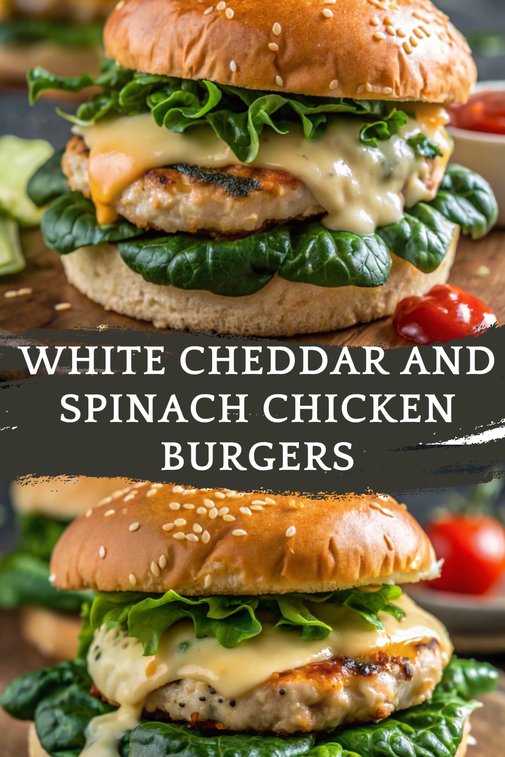 White Cheddar and Spinach Chicken Burgers – Juicy, Healthy & Packed with Flavor