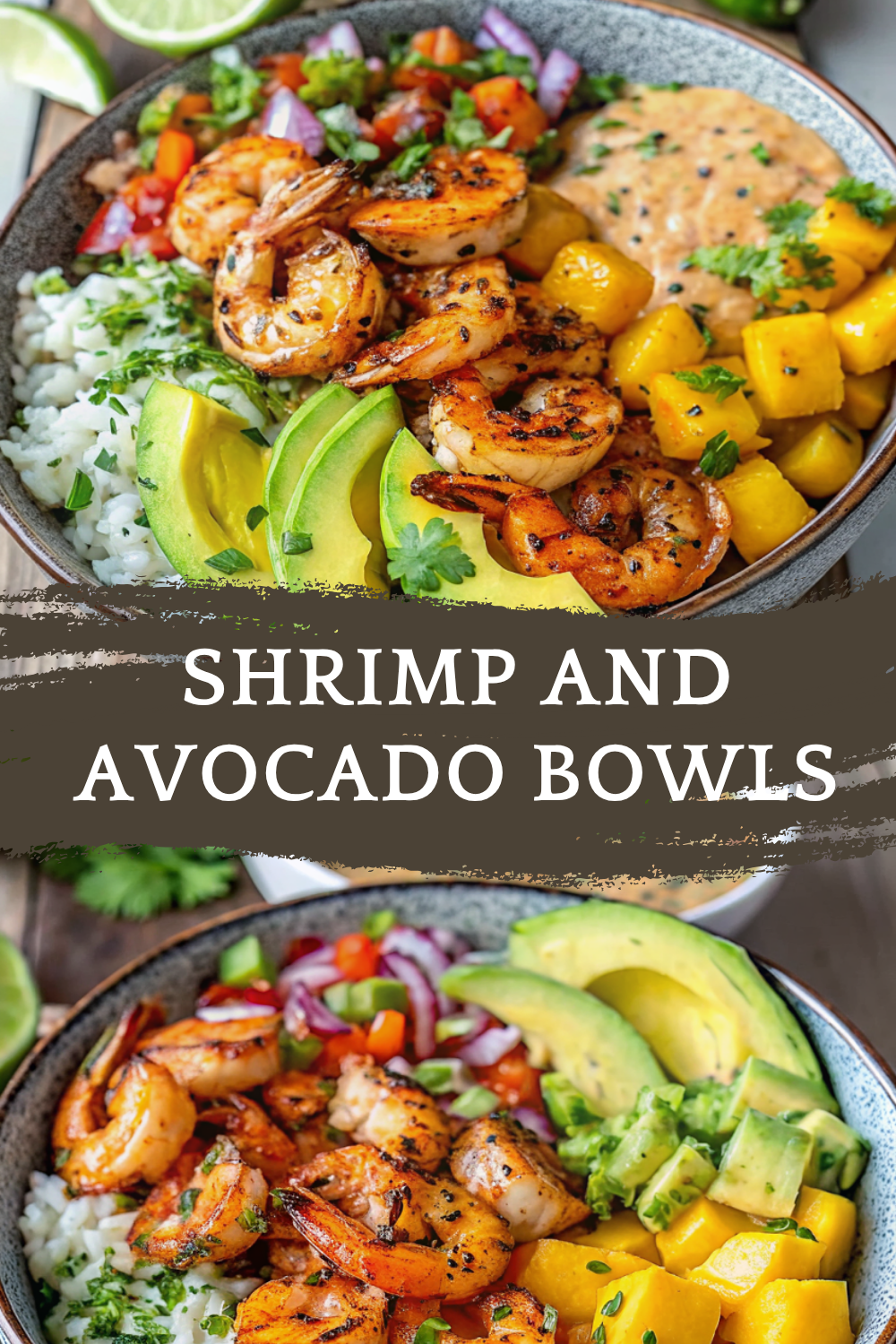 Shrimp and Avocado Bowls with Mango Salsa & Lime‑Chili Sauce