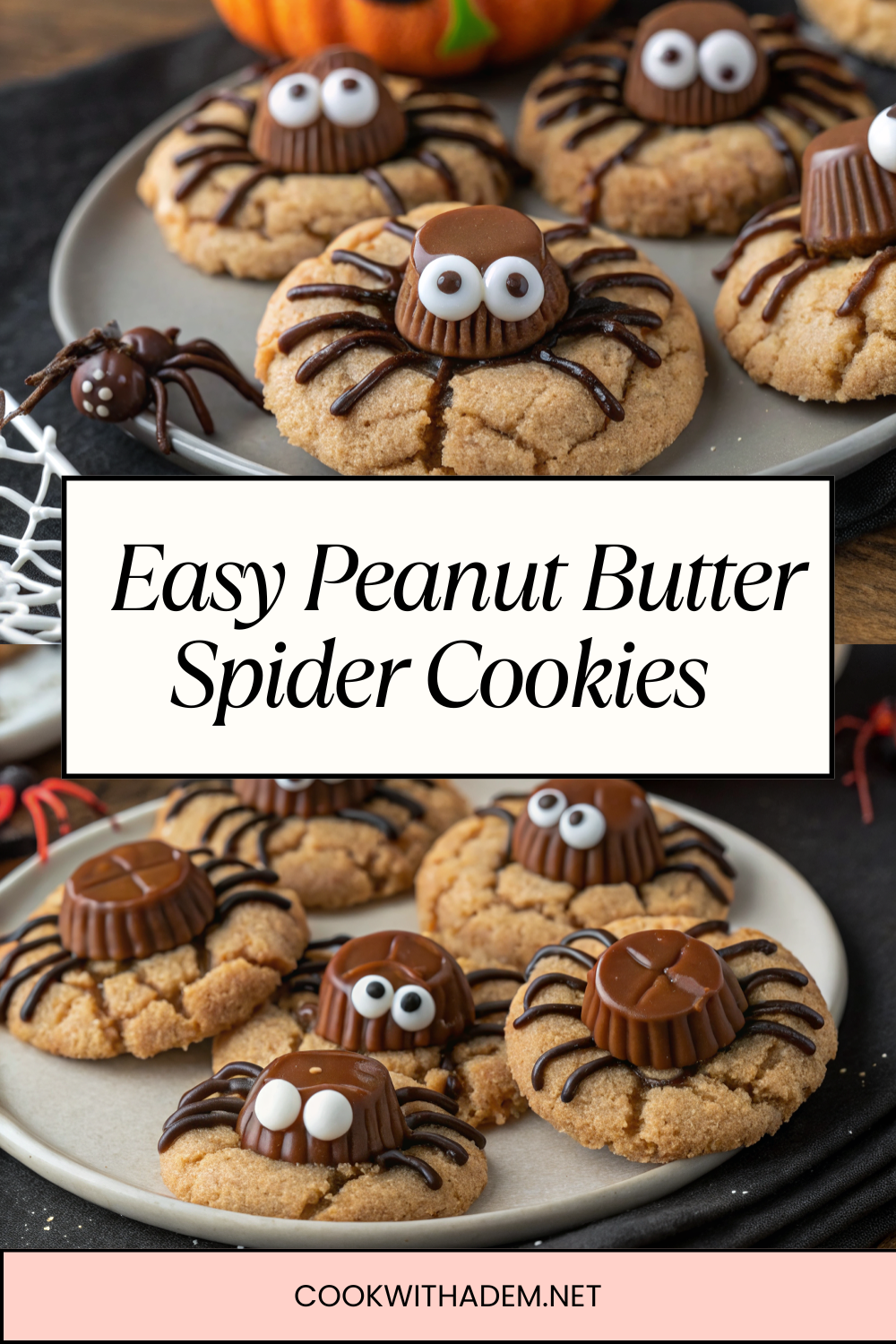 Easy Peanut Butter Spider Cookies – A Fun Halloween Treat!
