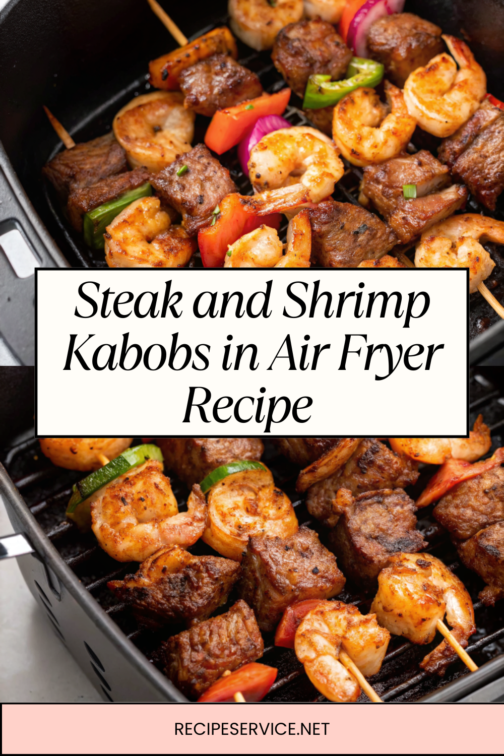 Steak and Shrimp Kabobs in Air Fryer Recipe – Juicy Surf & Turf Skewers in Minutes