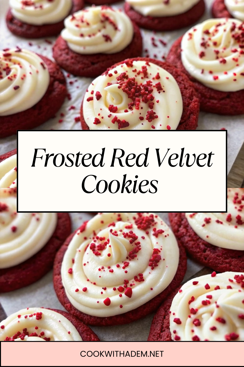Frosted Red Velvet Cookies – Soft, Chewy & Lusciously Frosted