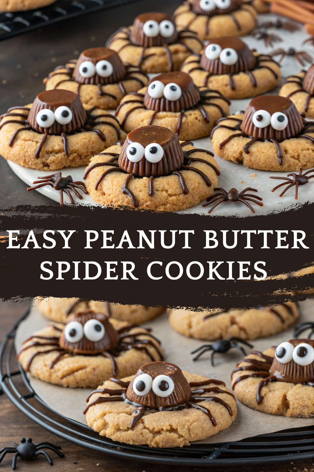 Easy Peanut Butter Spider Cookies – Cute, Spooky & Delicious