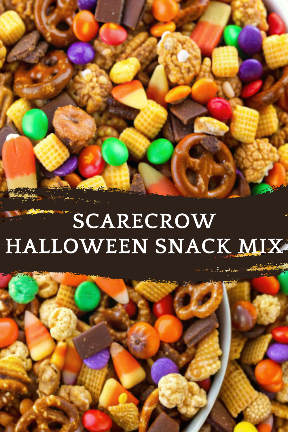 Scarecrow Halloween Snack Mix | Sweet, Salty & Festive Fall Treat
