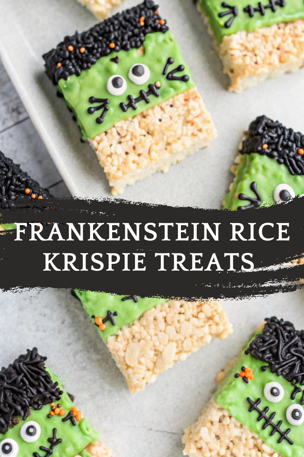 Frankenstein Rice Krispie Treats | Cute & Spooky Halloween Dessert