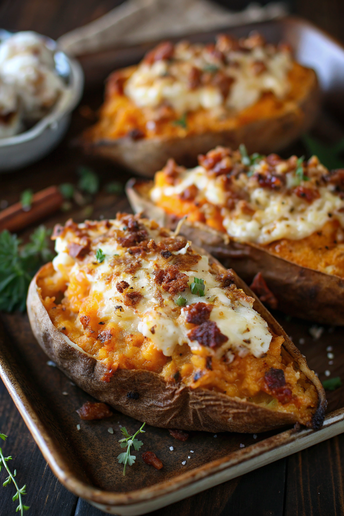 Twice Baked Sweet Potatoes – The Creamiest, Dreamiest Fall Side Dish Ever!