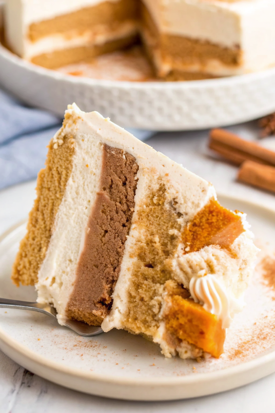 Thanksgiving Piecaken | The Ultimate Holiday Dessert Mash-Up of Pumpkin Pie and Spice Cake