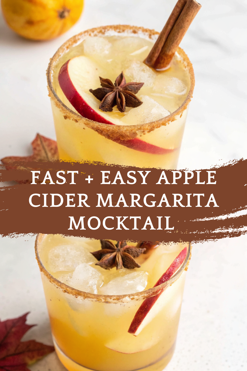 Fast + Easy Apple Cider Margarita Mocktail – Cozy Fall Drink Without Alcohol