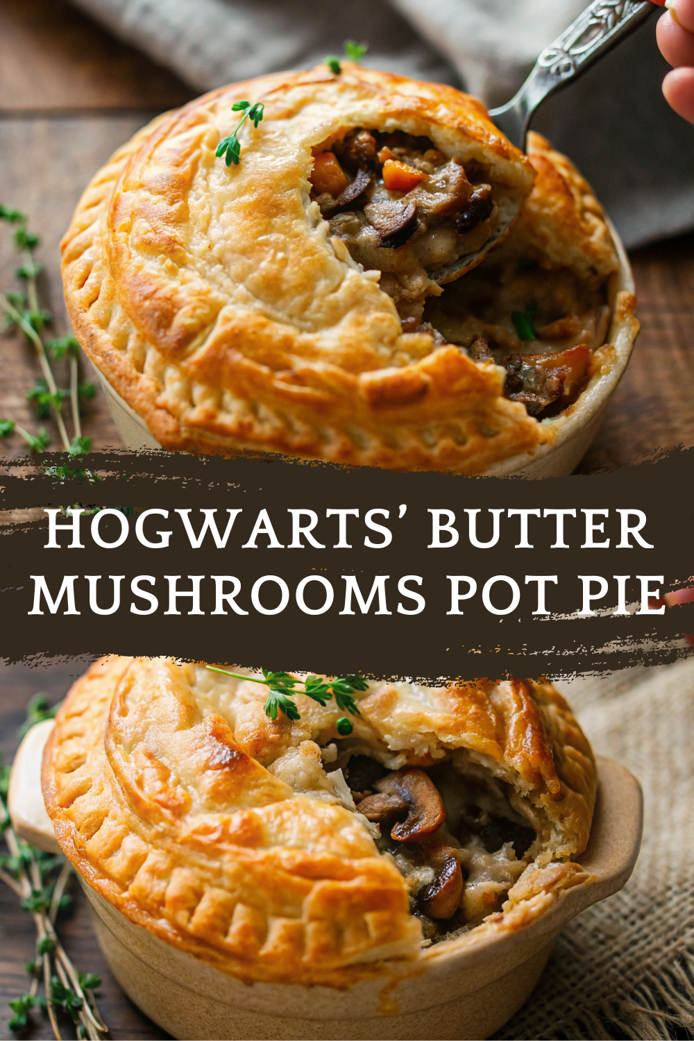 Hogwarts’ Butter Mushrooms Pot Pie | A Magical Vegan Comfort Feast