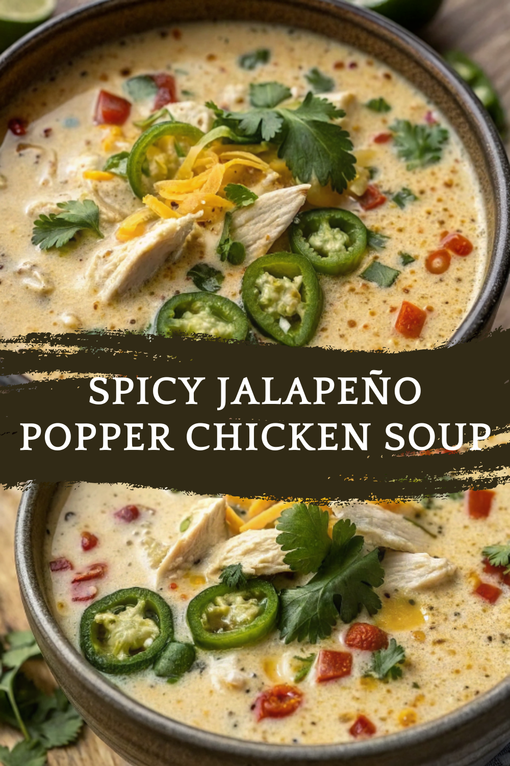Spicy Jalapeño Popper Chicken Soup – Creamy, Cheesy, and Comforting