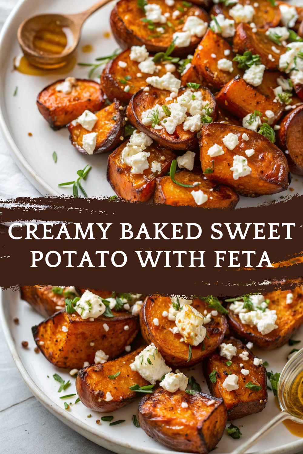 Creamy Baked Sweet Potato with Feta — A Sweet, Savory & Spiced Comfort Dish