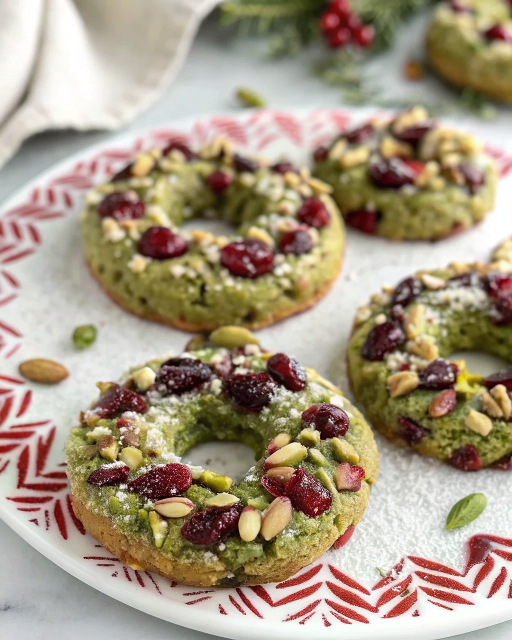 Pistachio Cranberry Wreath Cookies (Festive, Buttery & Beautiful)