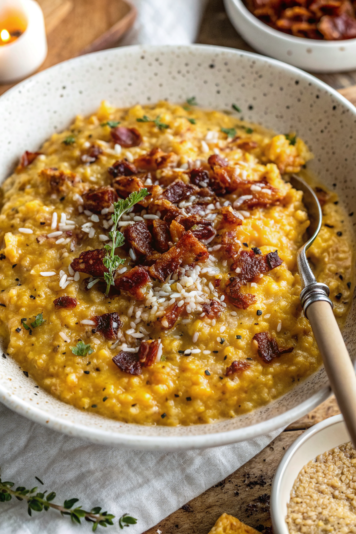 Pumpkin Risotto with Beef Bacon & Parmesan — Creamy, Cozy & Perfect for Fall