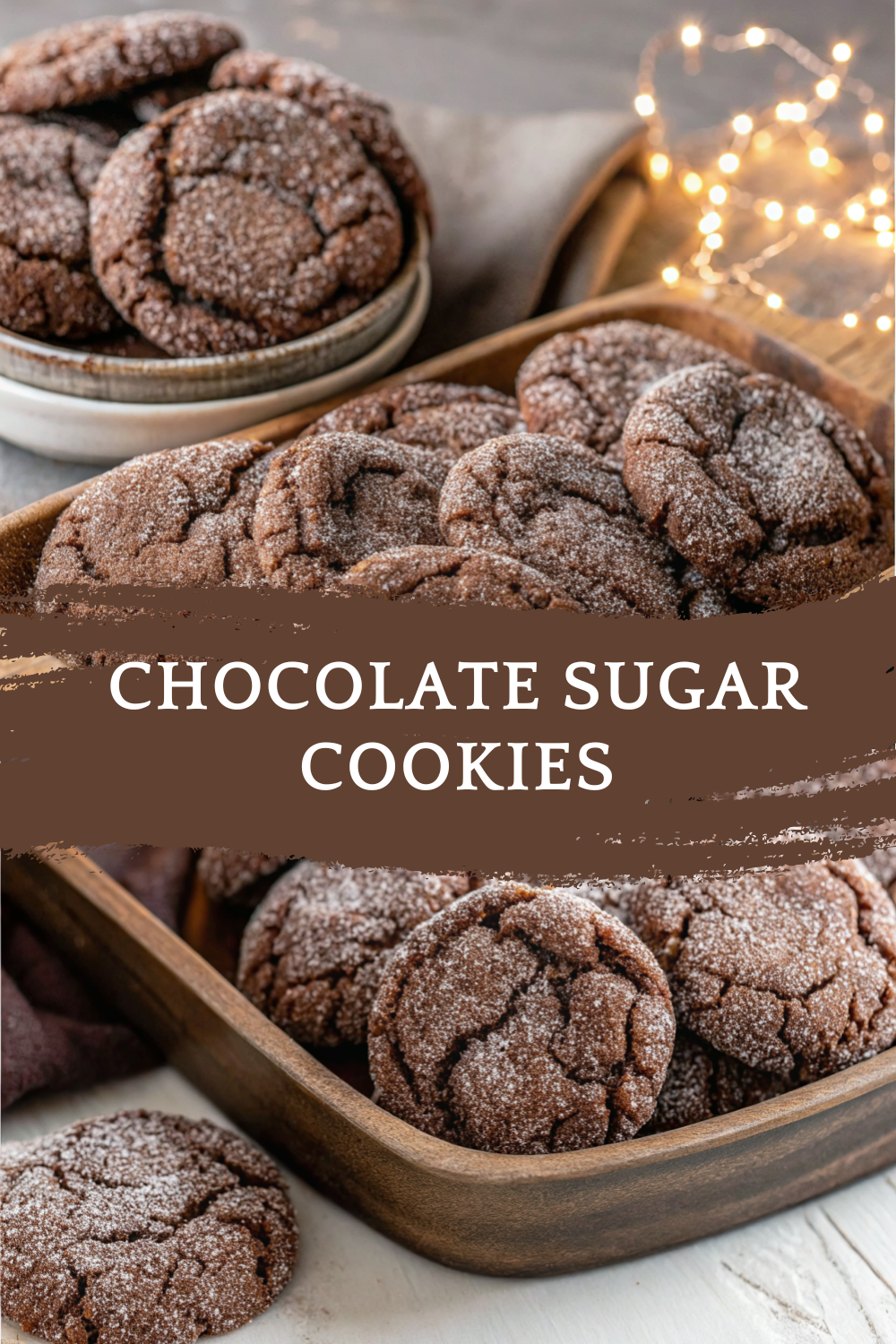 Chocolate Sugar Cookies – Soft, Chewy & Sparkling