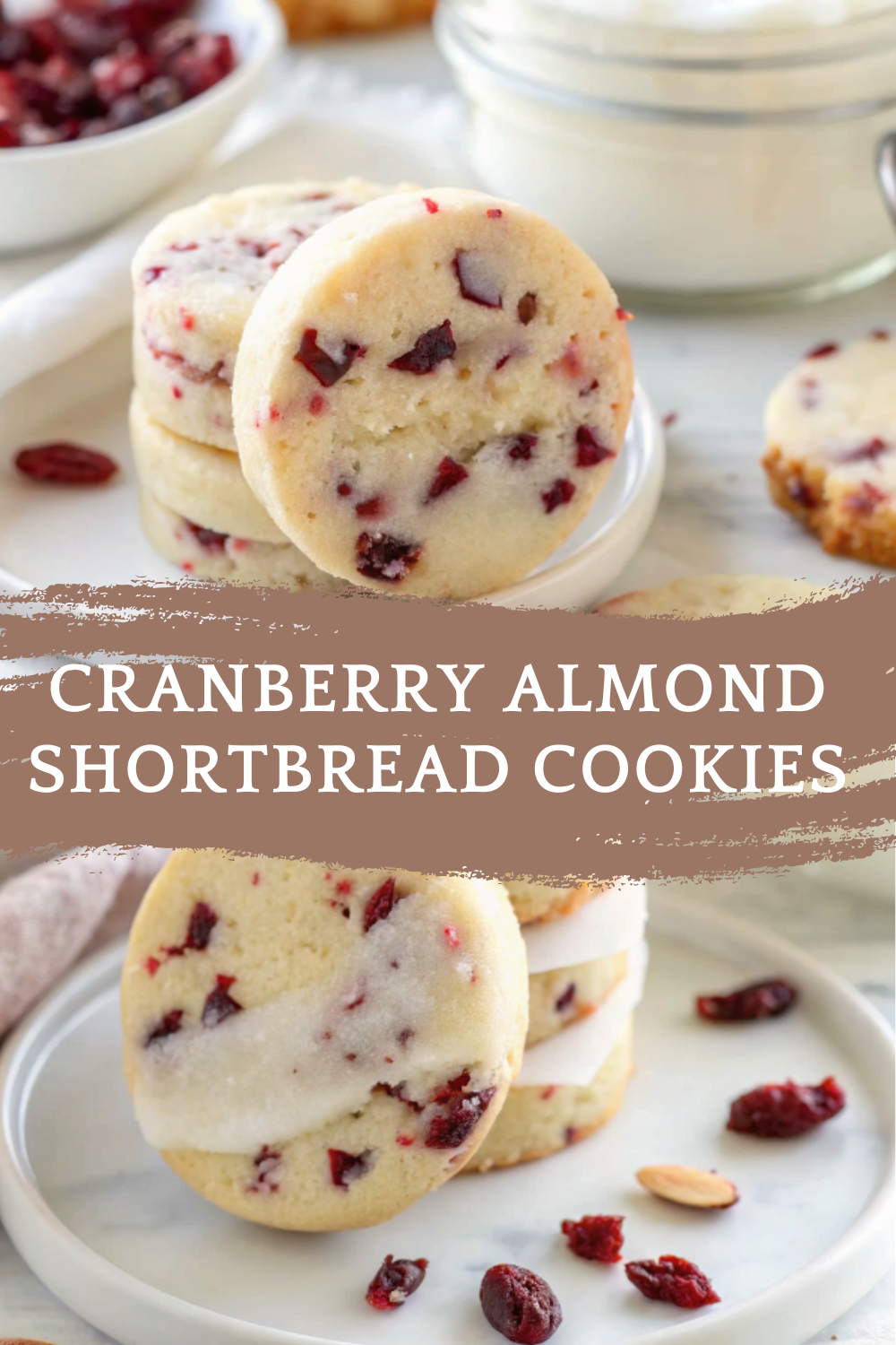 Cranberry Almond Shortbread Cookies (Buttery, Delicate & Perfectly Sweet)