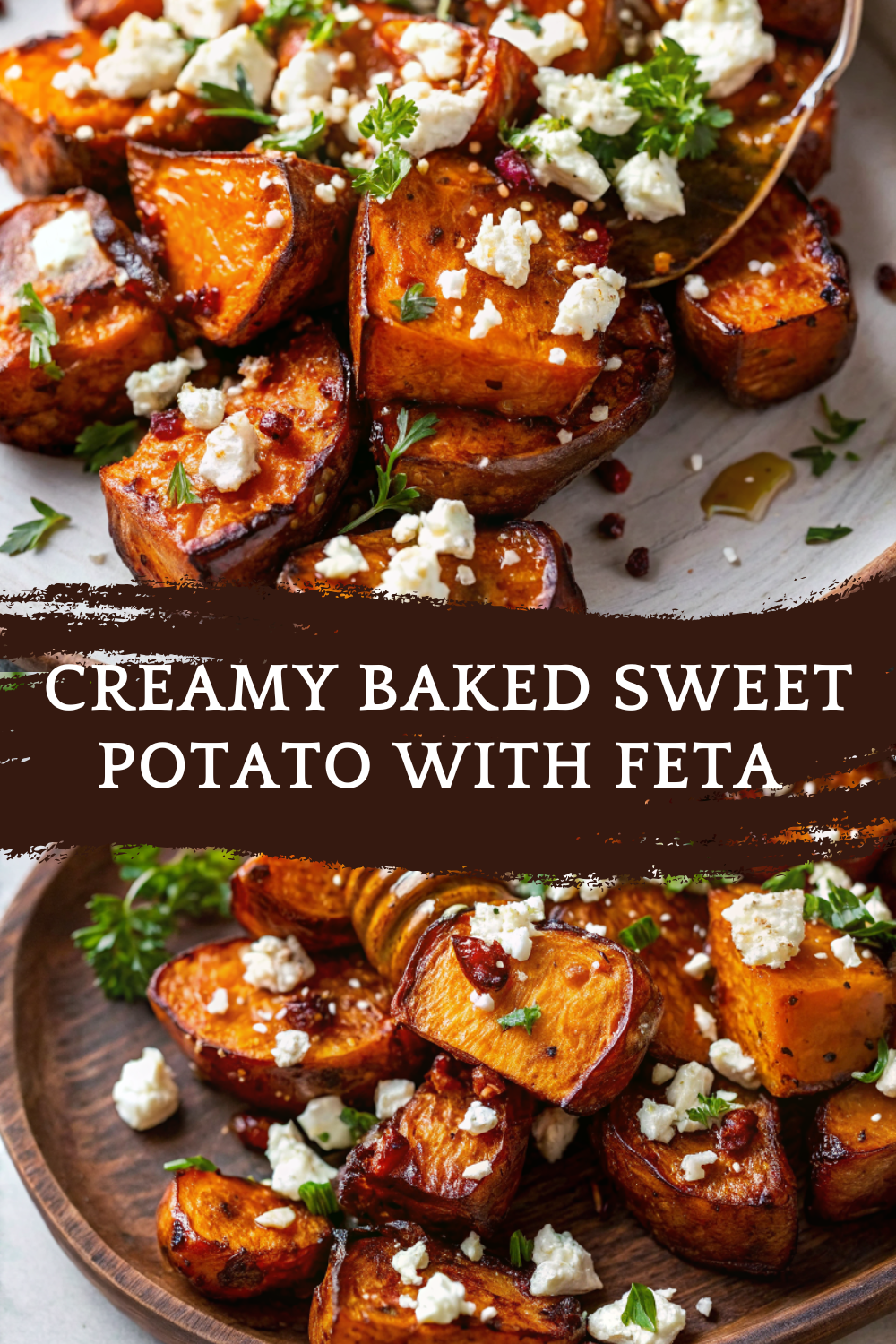 Creamy Baked Sweet Potato with Feta — Sweet, Savory & Comforting