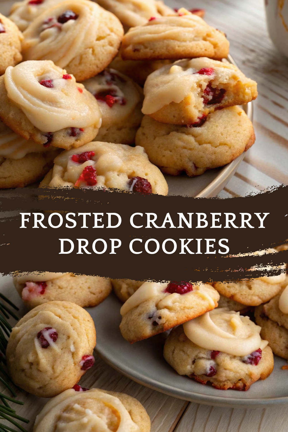 Frosted Cranberry Drop Cookies — Soft, Bright & Winter-Warm