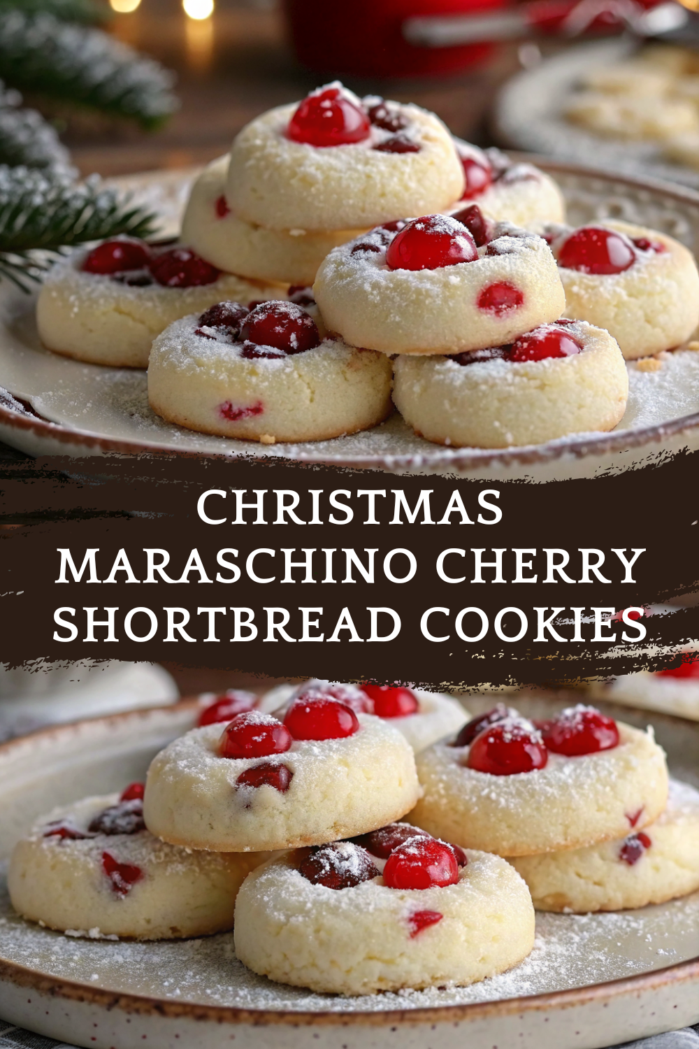 Christmas Maraschino Cherry Shortbread Cookies – Soft, Buttery & Festive