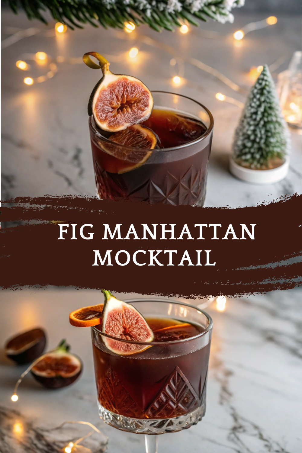 Non-Alcoholic Fig Manhattan Mocktail