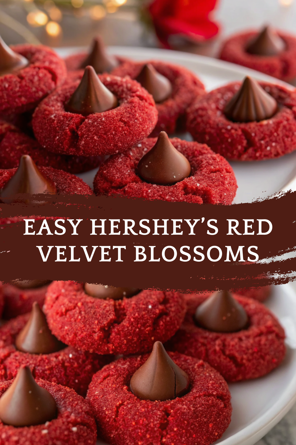 Easy Hershey’s Red Velvet Blossoms Cookies — Soft, Festive & Valentine-Perfect