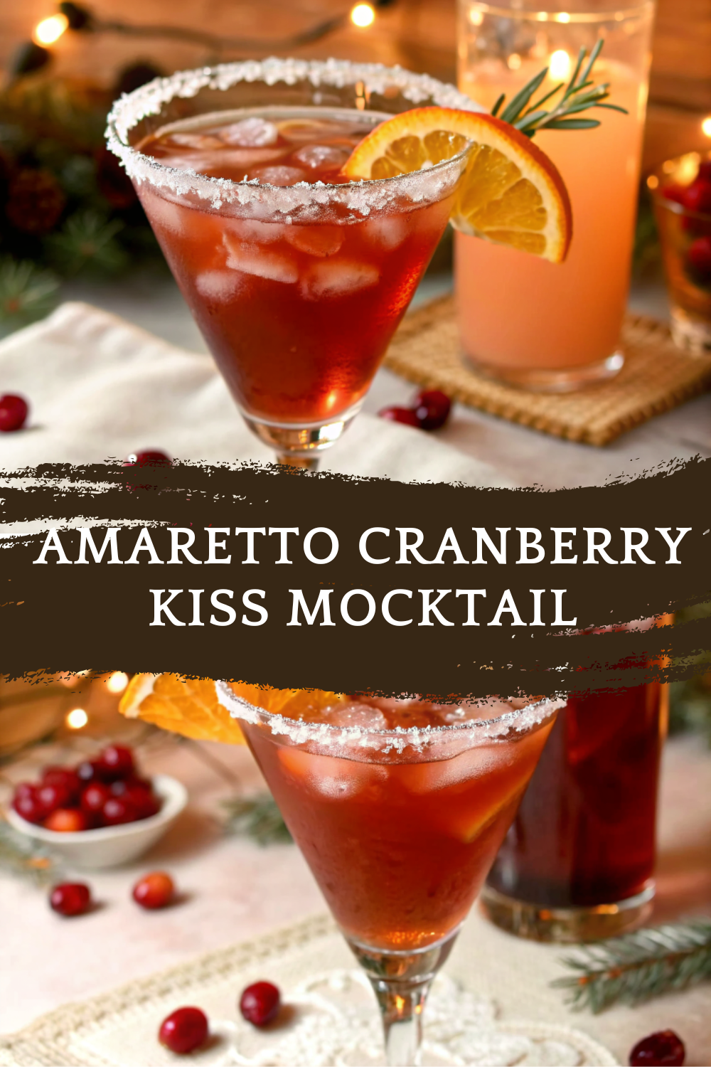 Amaretto Cranberry Kiss Mocktail (Recipe for Eight | Alcohol-Free)