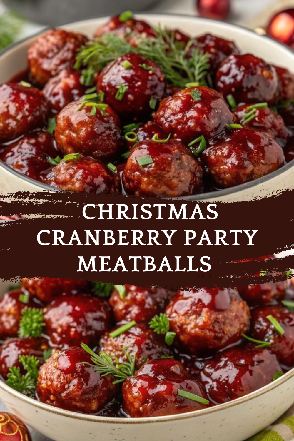 Quick Sweet Christmas Cranberry Party Meatballs