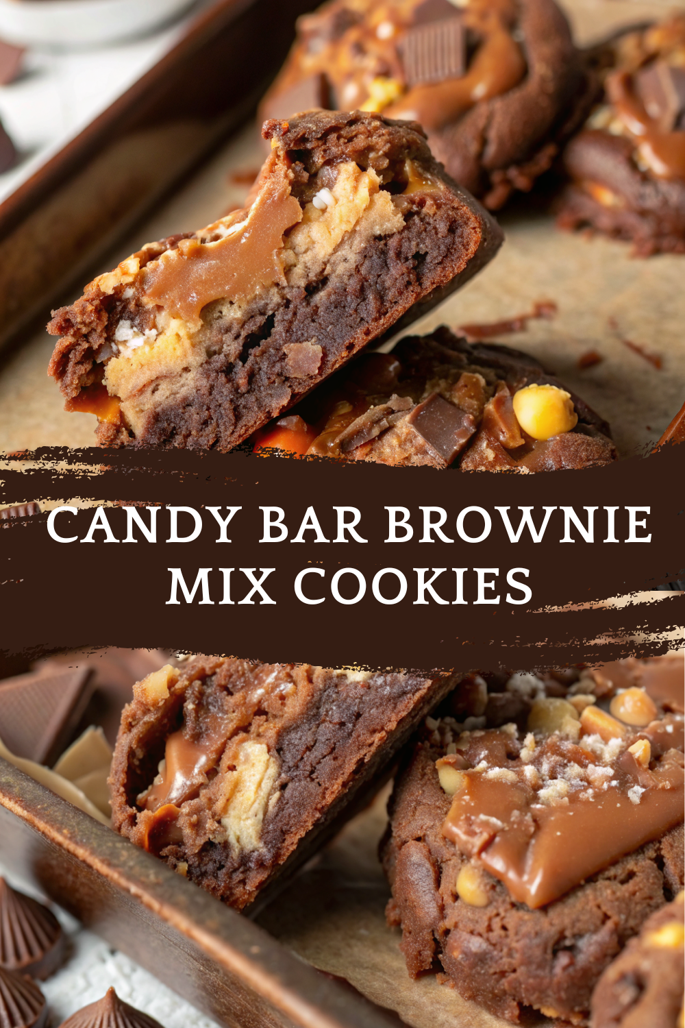 Candy Bar Brownie Mix Cookies – Gooey, Chewy & Packed with Chocolate