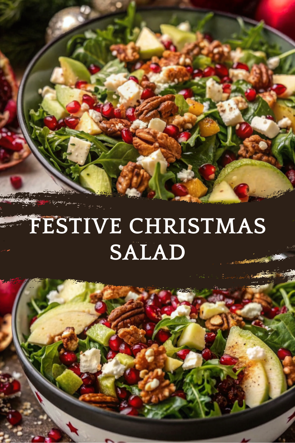 Festive Christmas Salad with Honey Mustard Dressing