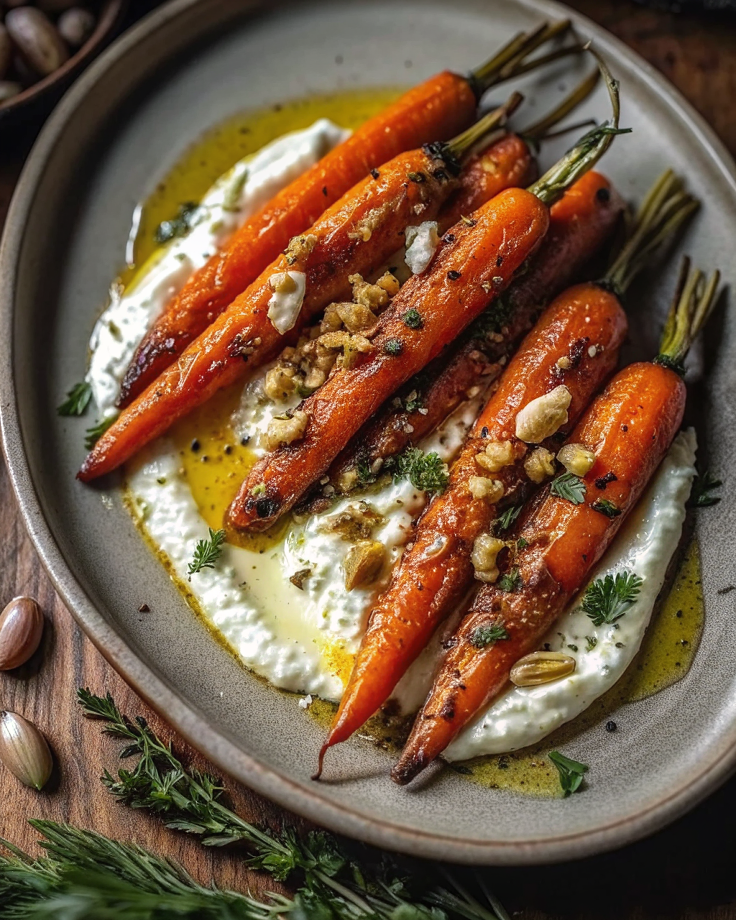 Roasted Carrots with Whipped Ricotta and Hot Honey — Sweet, Creamy & Irresistible