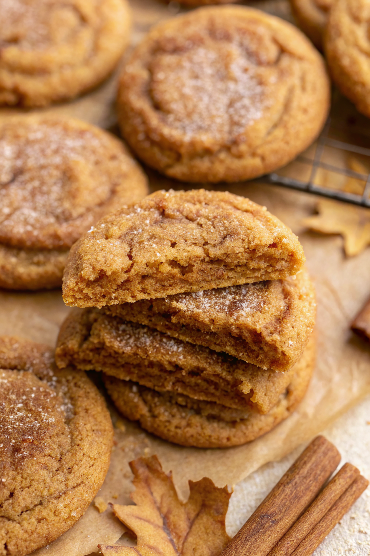 Chewy Pumpkin Snickerdoodle Cookies — Soft, Spiced & Cozy