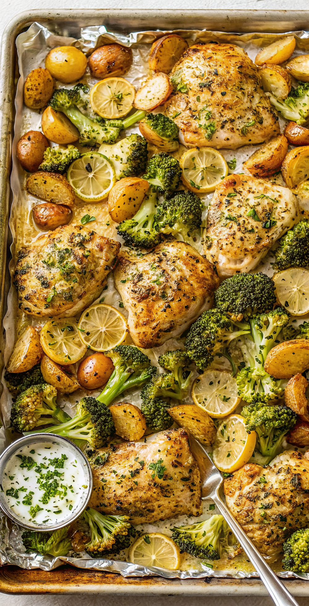 Lemon Garlic Chicken – Easy Sheet Pan Dinner with Potatoes and Broccoli or Simple Marinade Option
