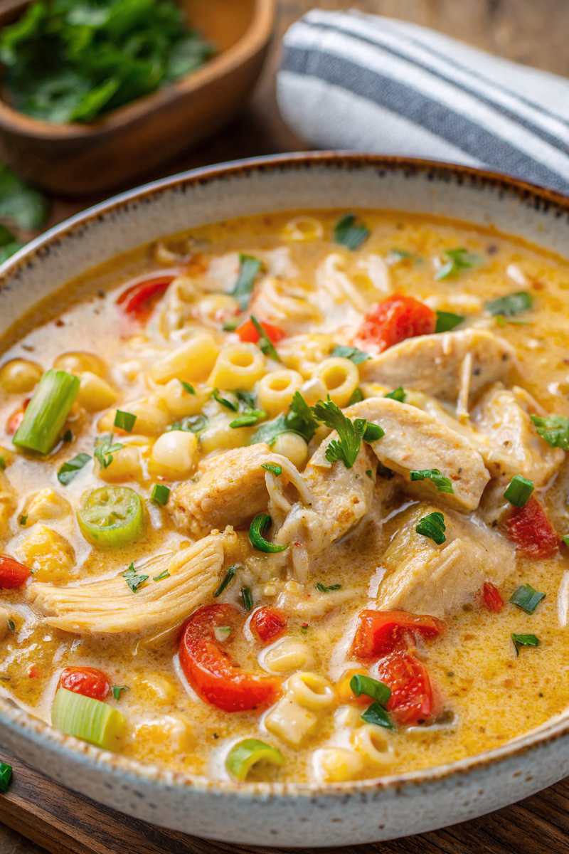 Creamy Parmesan Cajun Chicken Pasta Soup – Spicy, Creamy & Ultra Comforting