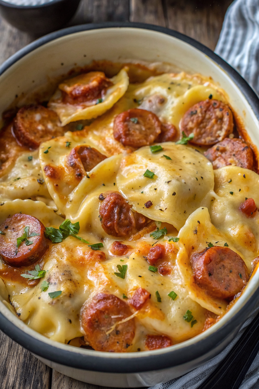 Crockpot Pierogi Casserole with Kielbasa – A Creamy, Hearty Slow Cooker Comfort Meal Made Effortless