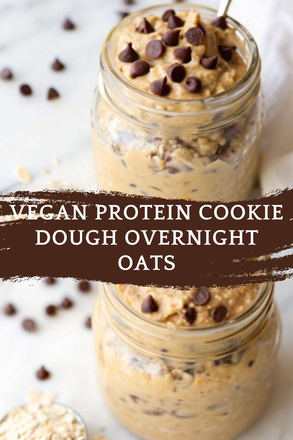 Vegan Protein Cookie Dough Overnight Oats – Creamy, High-Protein, and Meal-Prep Friendly