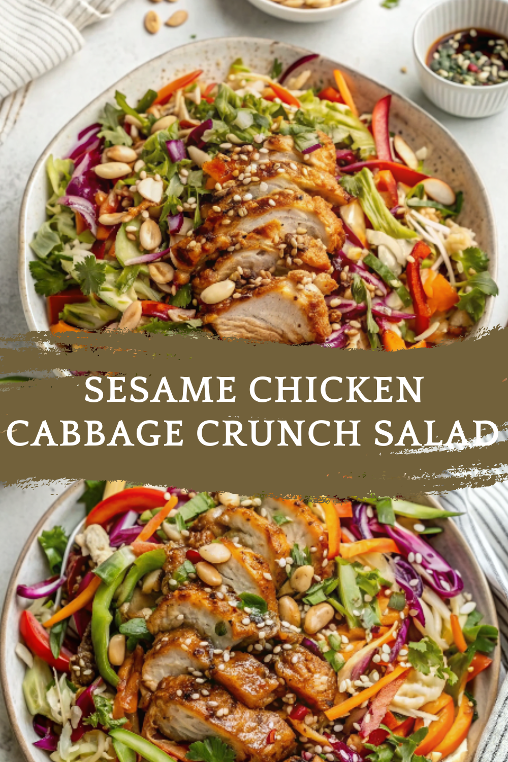 Sesame Chicken Cabbage Crunch Salad — Fresh, Crispy, and Boldly Flavorful