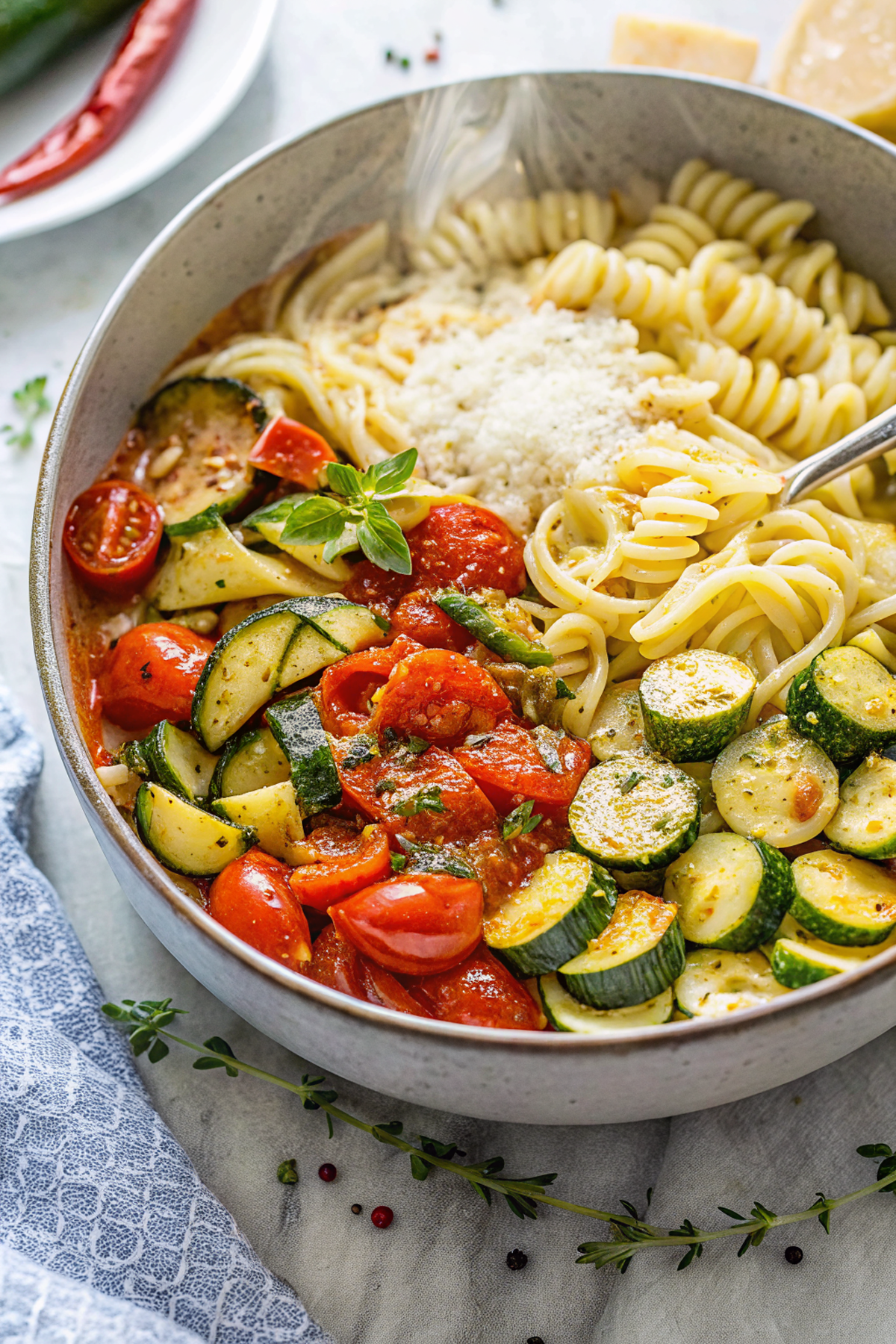 Healthy Tomato Zucchini Pasta Recipe for an Easy and Flavorful Vegetarian Meal