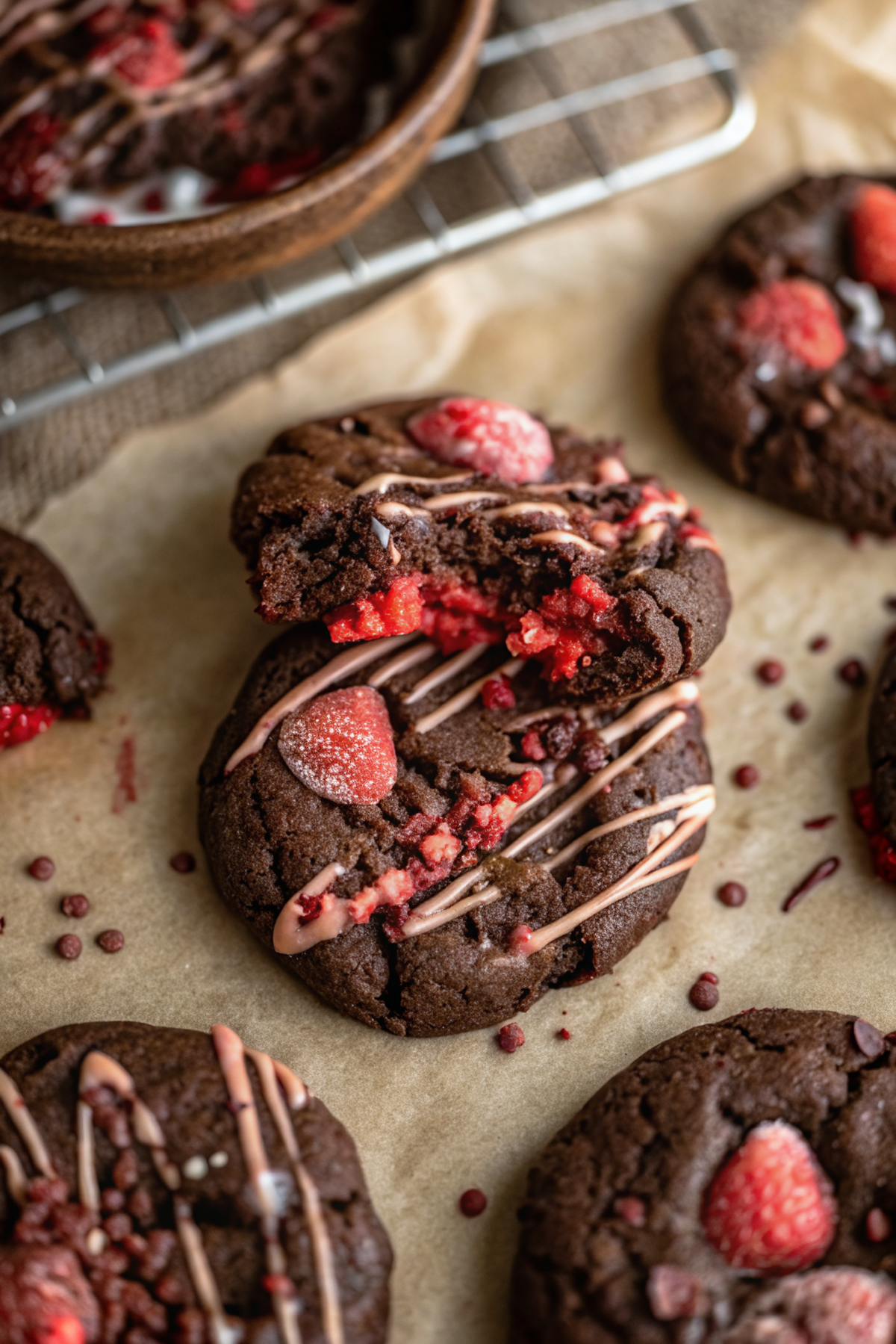 Chocolate Covered Strawberry Cookies – Soft, Fudgy, and Perfectly Romantic