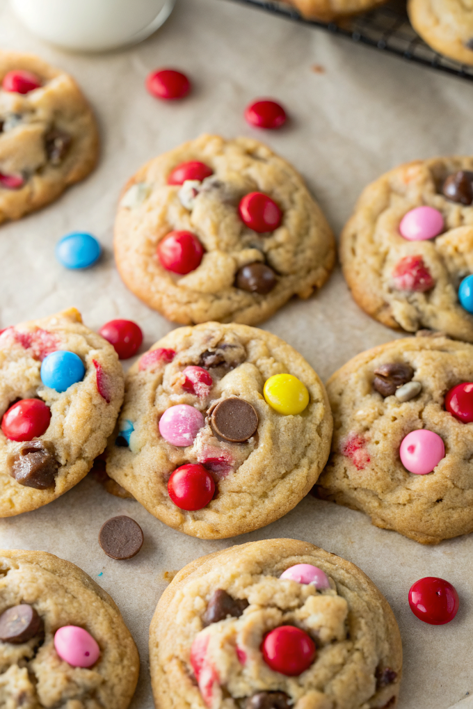 M&M Cookies – Soft, Chewy, and Loaded with Colorful Chocolate