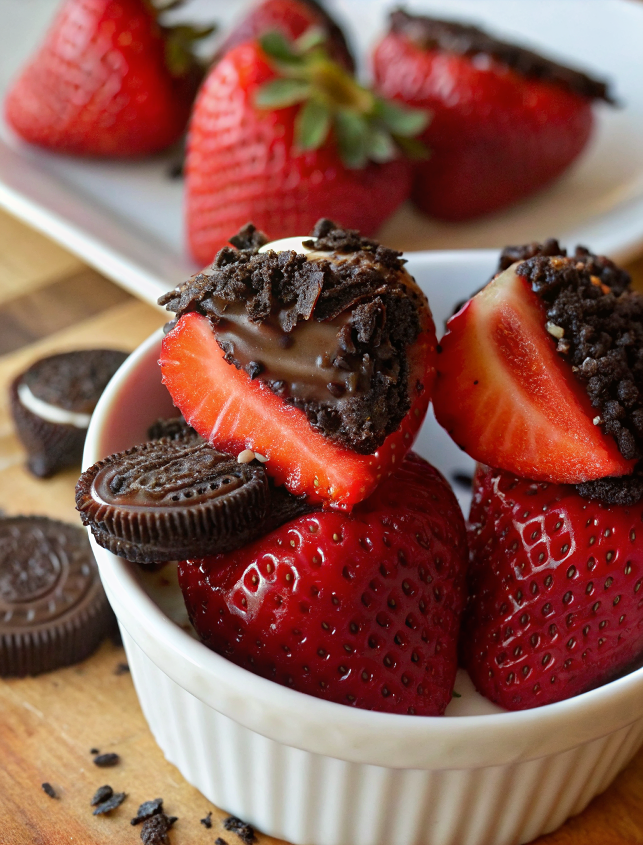 Oreo Truffle-Stuffed Strawberries – Decadent, Bite-Sized & Party-Perfect