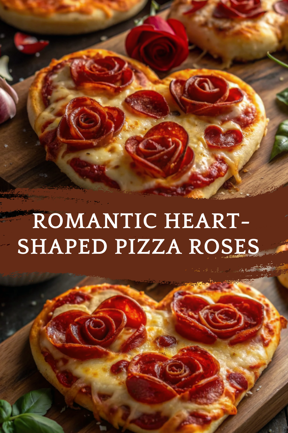 Romantic Heart-Shaped Pizza Roses – Valentine’s Day Food Idea
