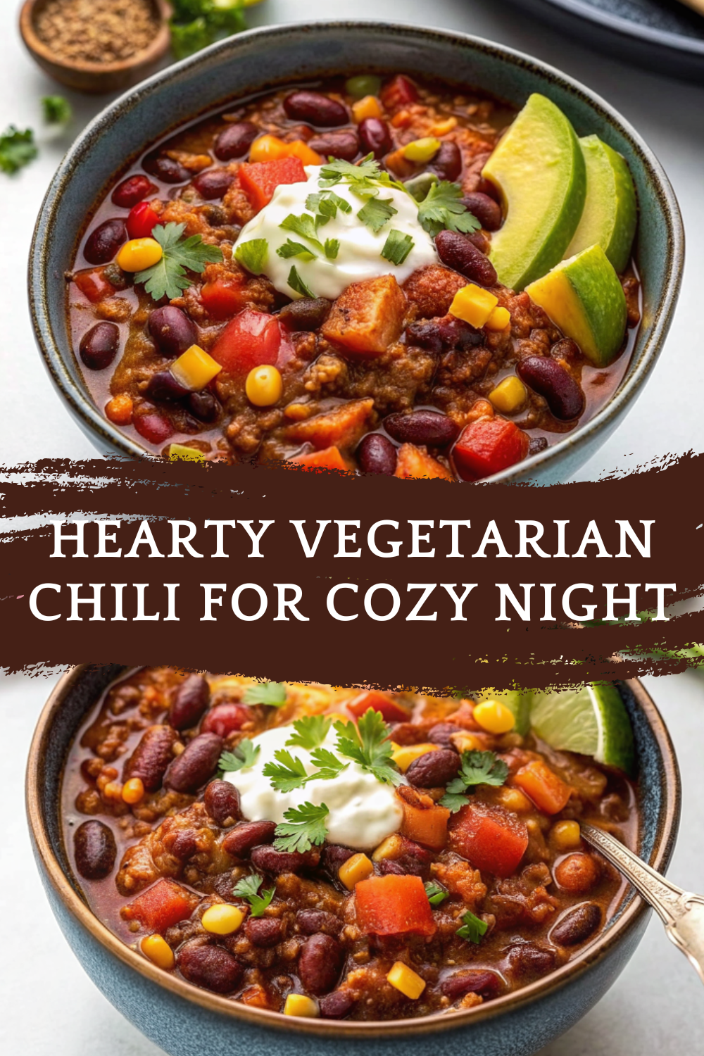 Hearty Vegetarian Chili for Cozy Nights – Thick, Comforting & Flavor-Packed