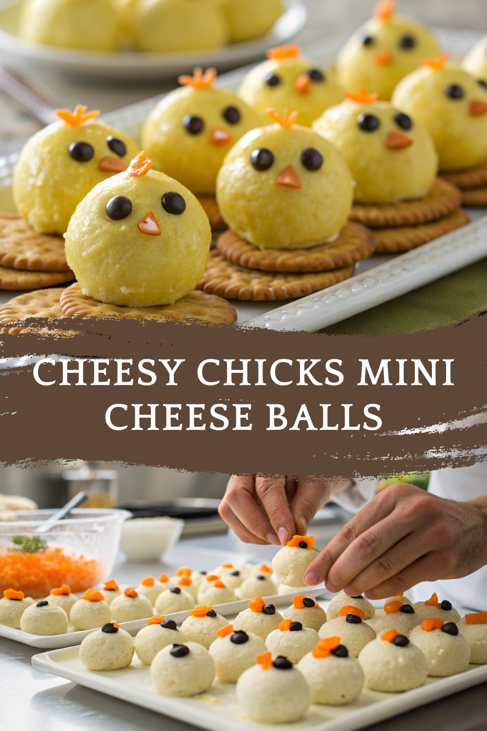 Cheesy Chicks Mini Cheese Balls – Adorable Easter Appetizers Everyone Will Love