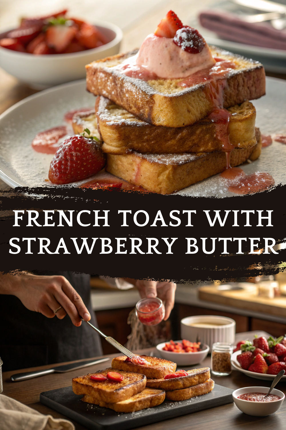 French Toast with Strawberry Butter – Golden, Fluffy, and Perfectly Sweet