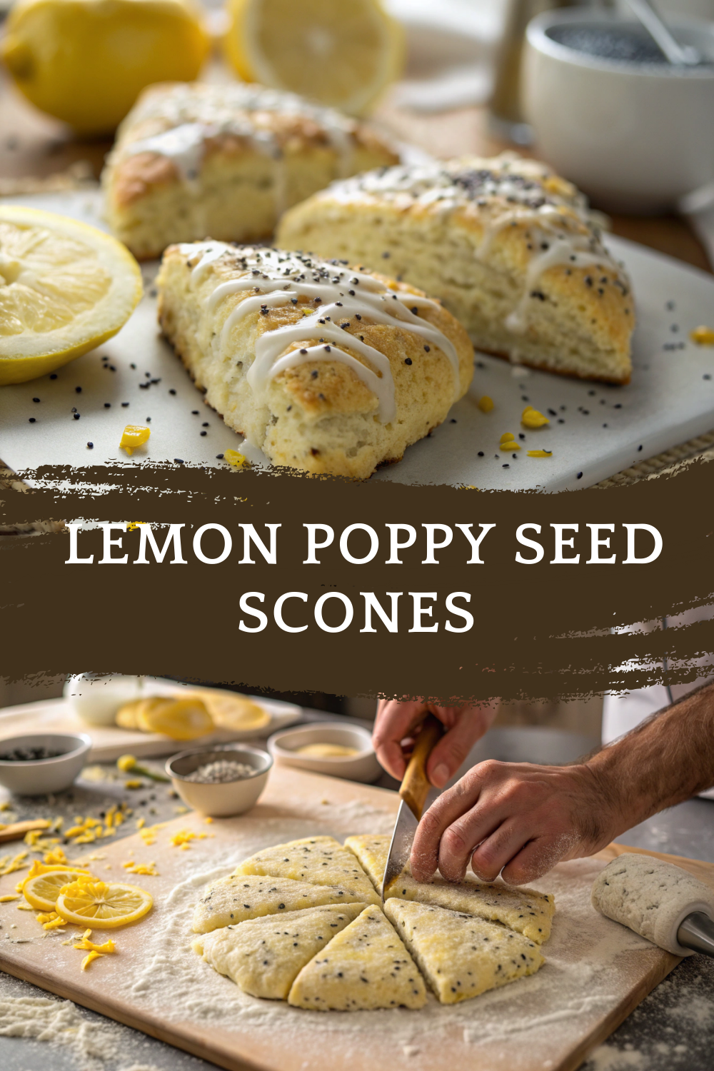 Lemon Poppy Seed Scones – Tender, Bright, and Bakery-Style