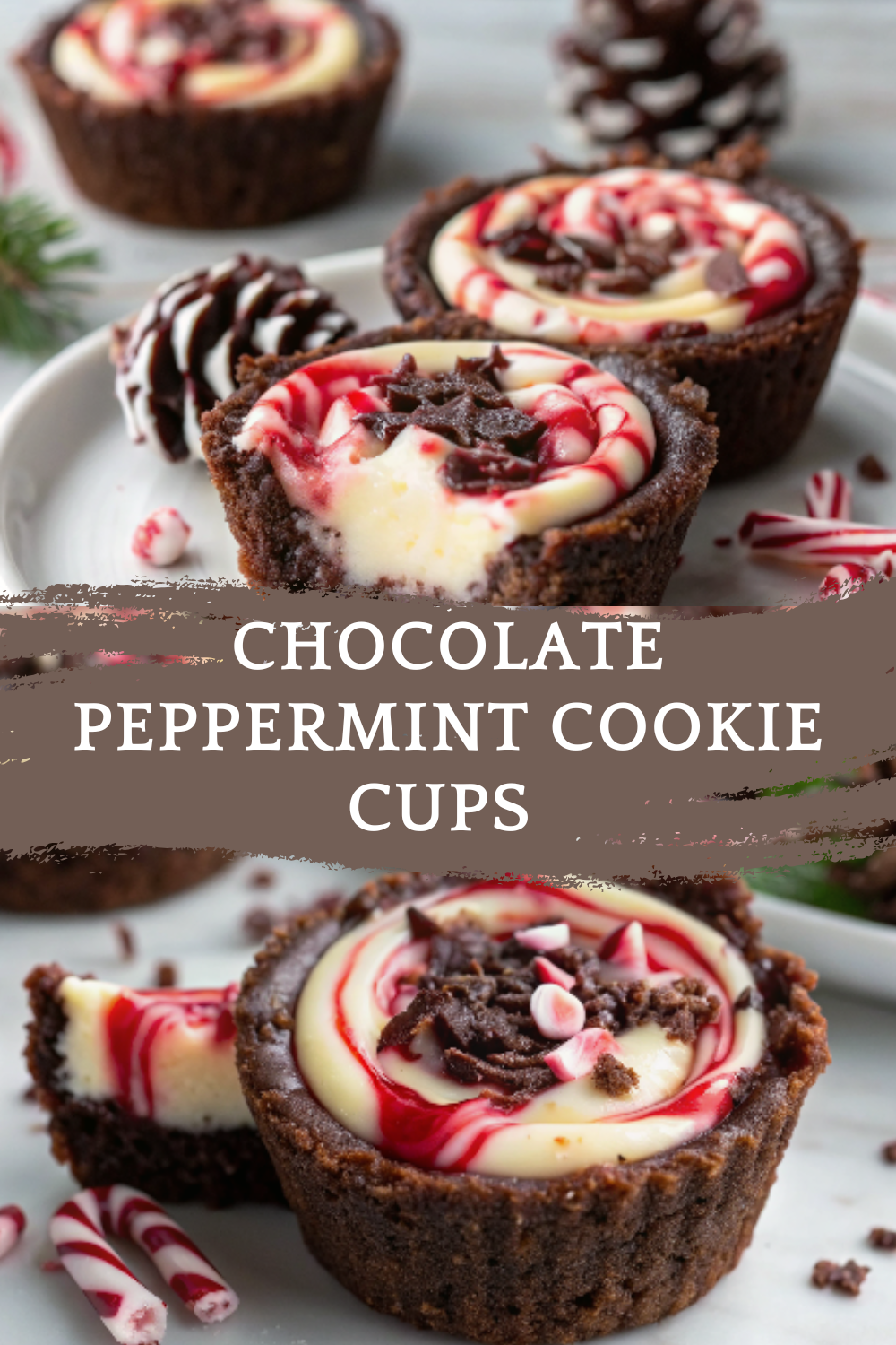 Chocolate Peppermint Cookie Cups with Cheesecake Filling – Festive, Rich, and Irresistible