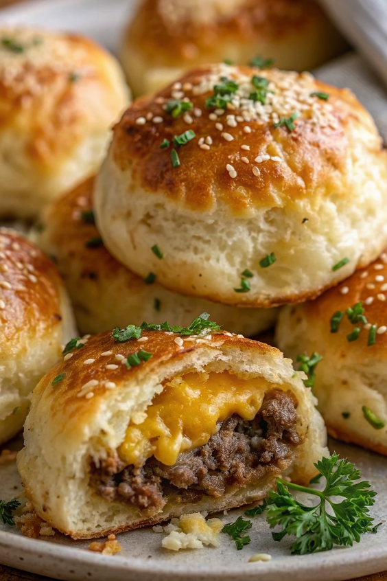 Garlic Parmesan Cheeseburger Bombs – Cheesy, Juicy & Irresistibly Addictive