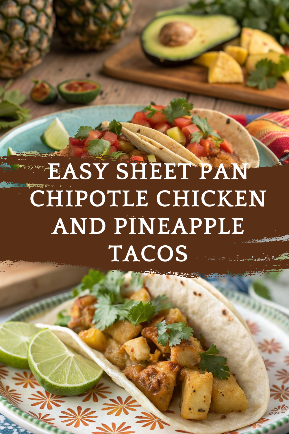 Easy Sheet Pan Chipotle Chicken and Pineapple Tacos