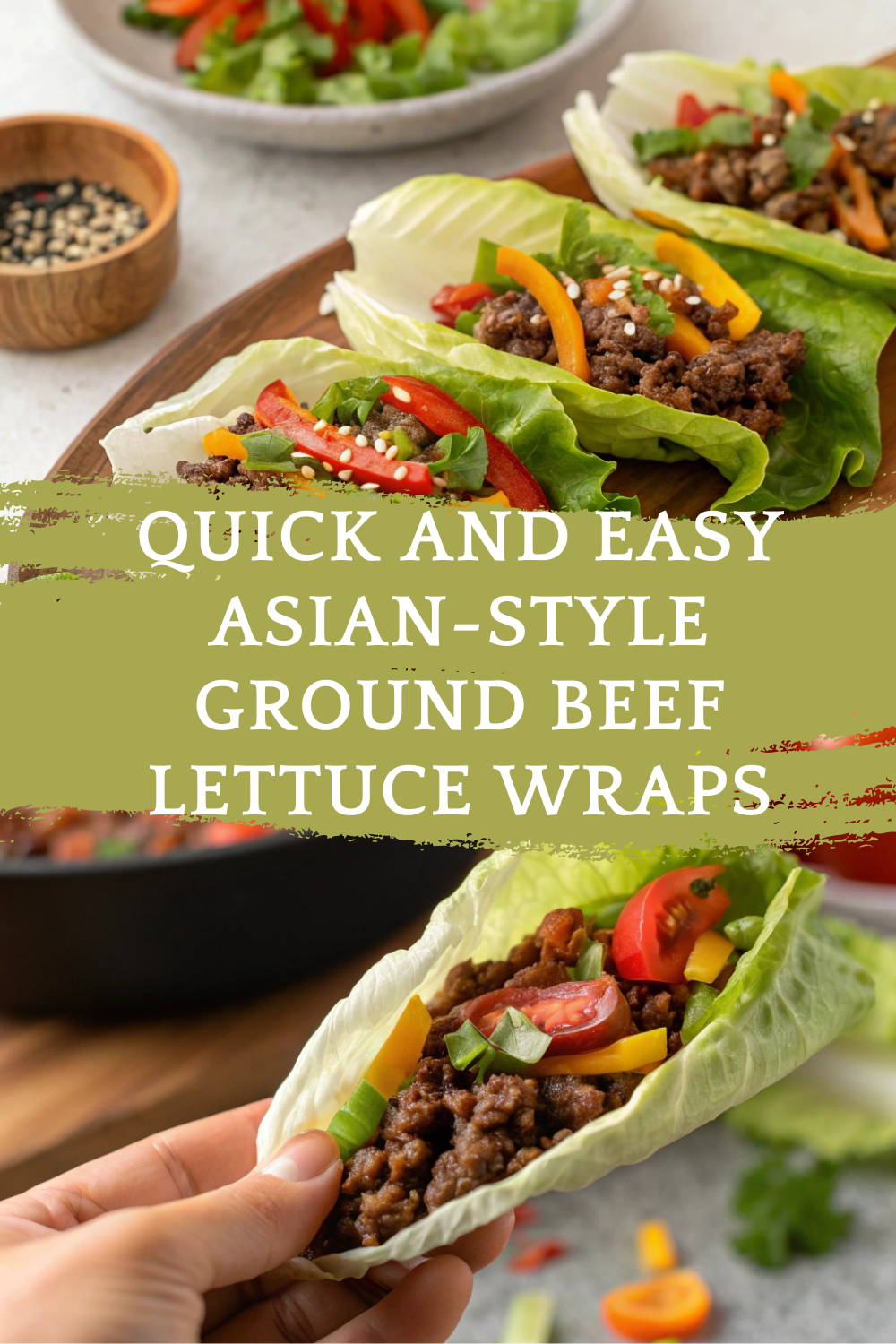 Quick and Easy Asian-Style Ground Beef Lettuce Wraps