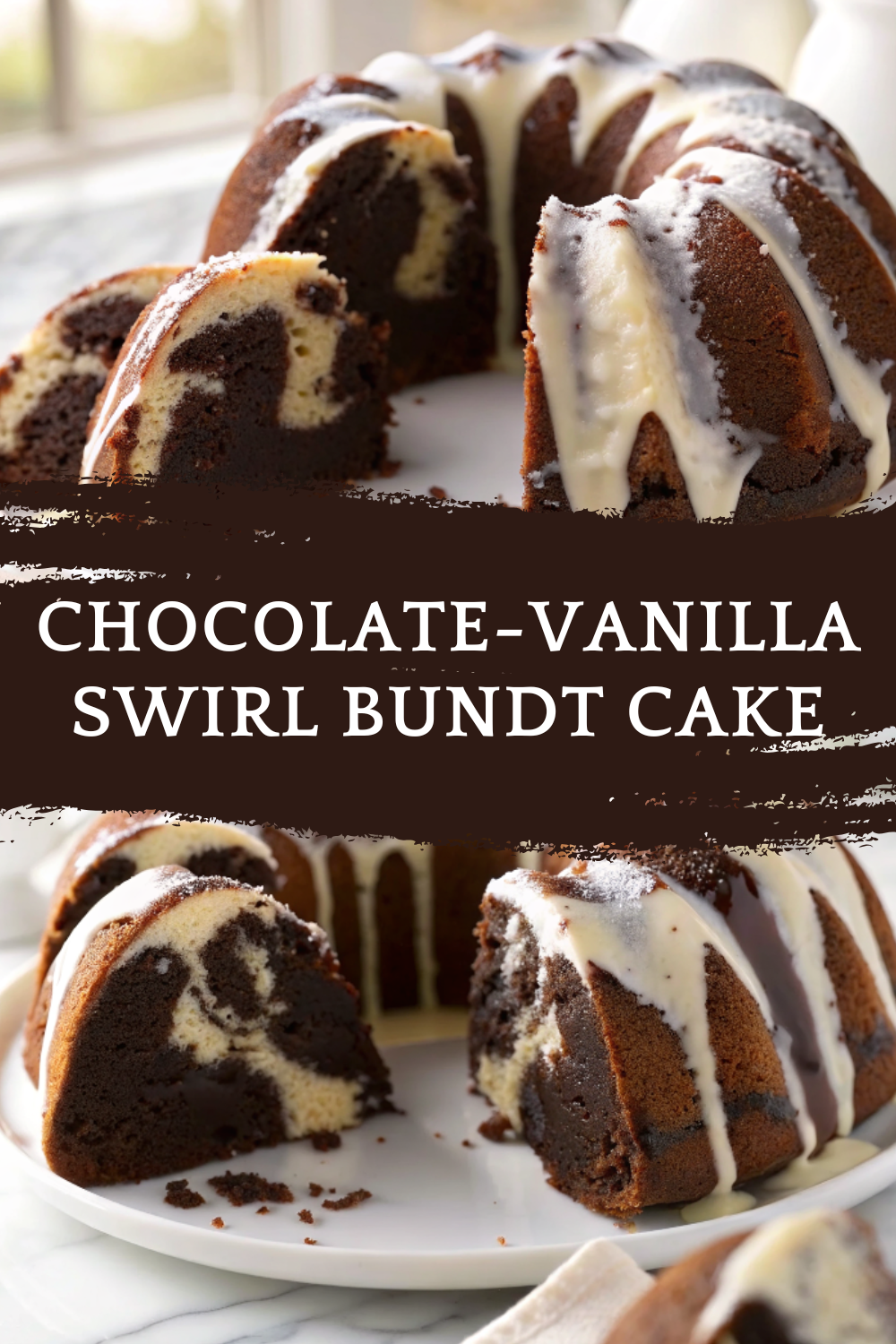 Chocolate-Vanilla Swirl Bundt Cake – Moist & Stunning
